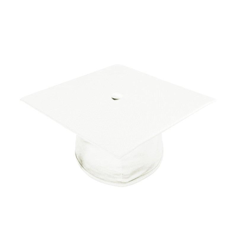 Shiny White Elementary Cap & Gown - Graduation Gown