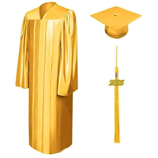 12 Colors Shiny Bachelors Graduation Cap and Gown - Graduation Gown