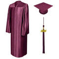 Shiny Maroon Junior High/Middle School Cap & Gown - Graduation Gown