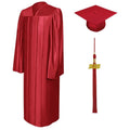 Shiny Red Elementary Cap & Gown - Graduation Gown