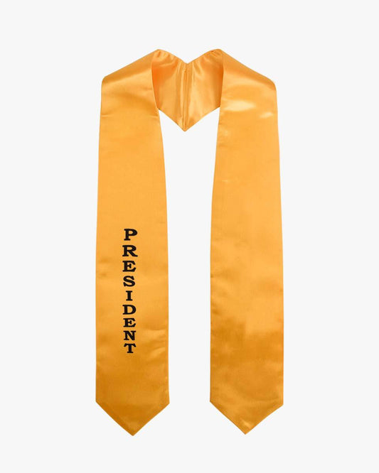Gold Imprinted stole - 4 Styles Availble - Graduation Gown