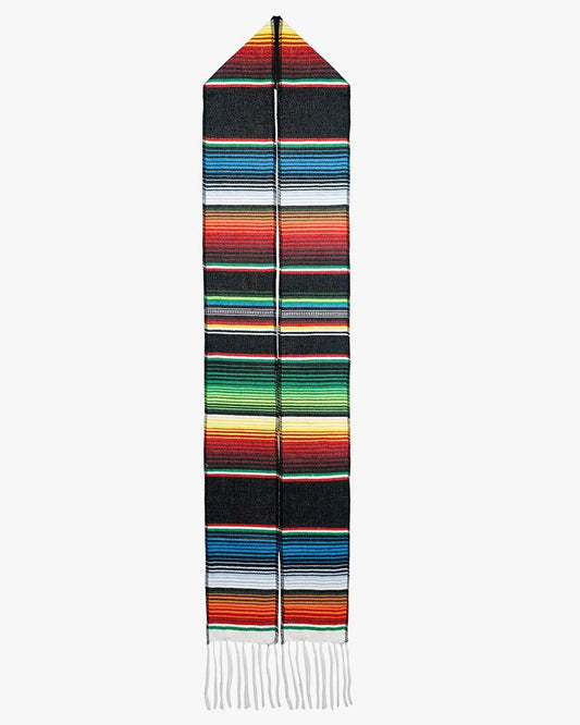 Mexican Serape Graduation Stole with White Tassel - 7 Colors Available - Graduation Gown