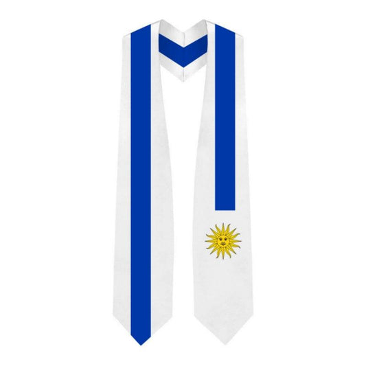 Uruguay Graduation Stole - Uruguayan Flag Sash - Graduation Gown 