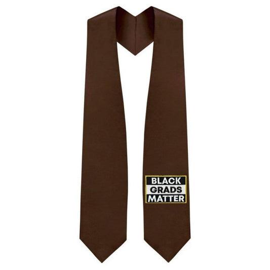 Brown BLACK GRADS MATTER Graduation Stole - Graduation Gown 