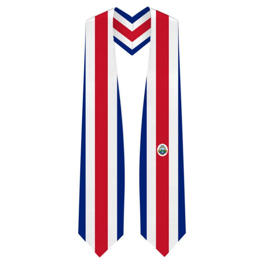 Costa Rica Graduation Stole - Costa Rican Flag Sash - Graduation Gown 