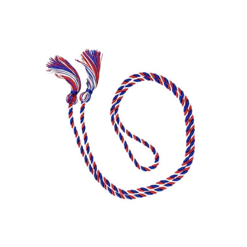 Red, White & Blue USA Military Honor Cord - Graduation Gown 