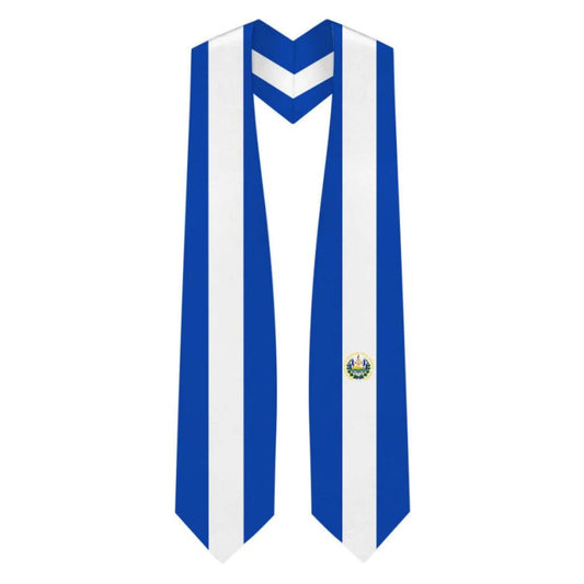 El Salvador Graduation Stole - El Salvadorian Flag Sash - Graduation Gown 