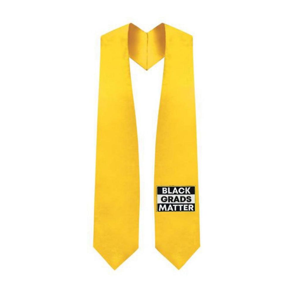 Gold BLACK GRADS MATTER Graduation Stole - Graduation Gown 