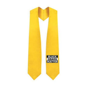 Gold BLACK GRADS MATTER Graduation Stole - Graduation Gown 
