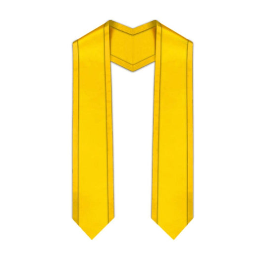 Gold Pointed Graduation Stole with Gold Trim - Graduation Seller