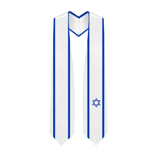 Israel Graduation Stole - Jewish Flag Sash - Graduation Gown 