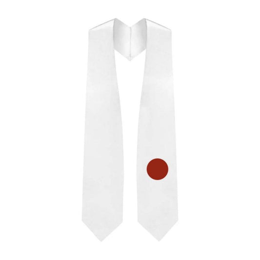 Japan Graduation Stole - Japanese Flag Sash - Graduation Gown 