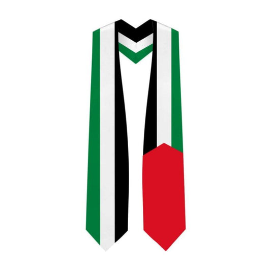 Palestine Graduation Stole - Palestinian Flag Sash - Graduation Gown 