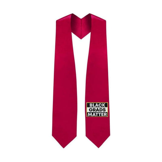 Red BLACK GRADS MATTER Graduation Stole - Graduation Gown 
