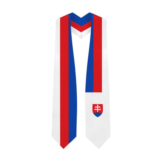 Slovakia Graduation Stole - Slovakian Flag Sash - Graduation Gown 