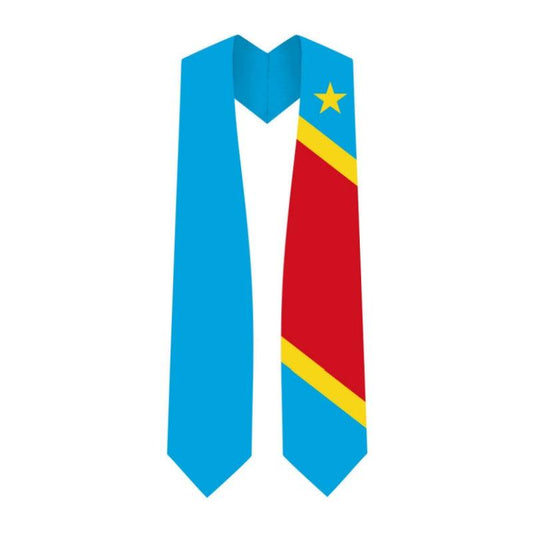 The Democratic Republic of Congo Graduation Flag Stole Sash - Graduation Gown 