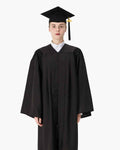 Deluxe Fluted Bachelor Graduation Gown Cap Tassel Package - Graduation Gown 