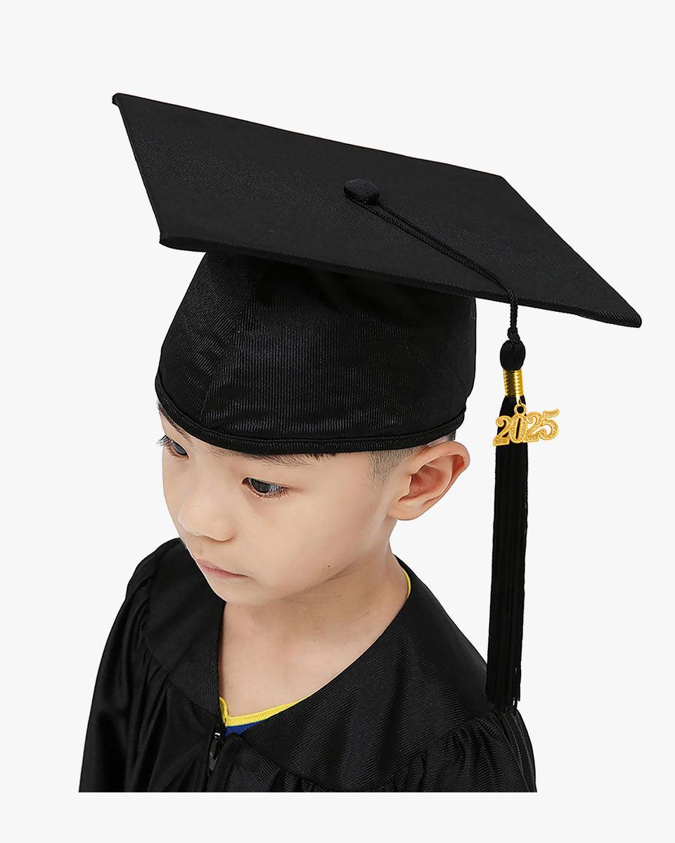 Shiny Kindergarten Graduation Cap with Tassel-12 Colors Available - Graduation Gown 