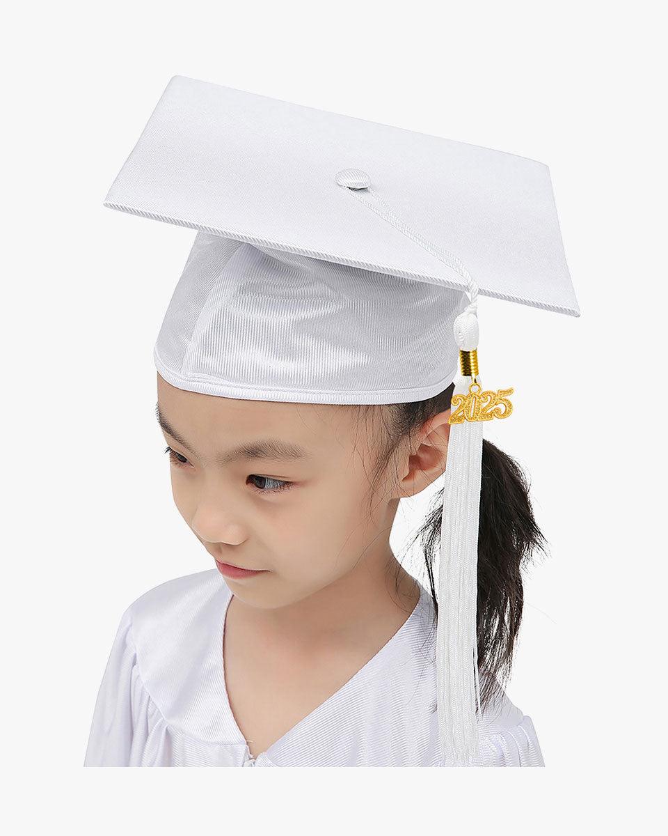 Shiny Kindergarten Graduation Cap with Tassel-12 Colors Available - Graduation Gown 