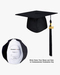 Deluxe Fluted Bachelor Graduation Gown Cap Tassel Package - Graduation Gown 