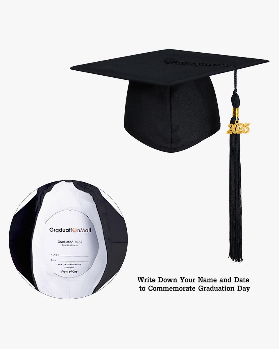 Deluxe Fluted Bachelor Graduation Gown Cap Tassel Package - Graduation Gown 