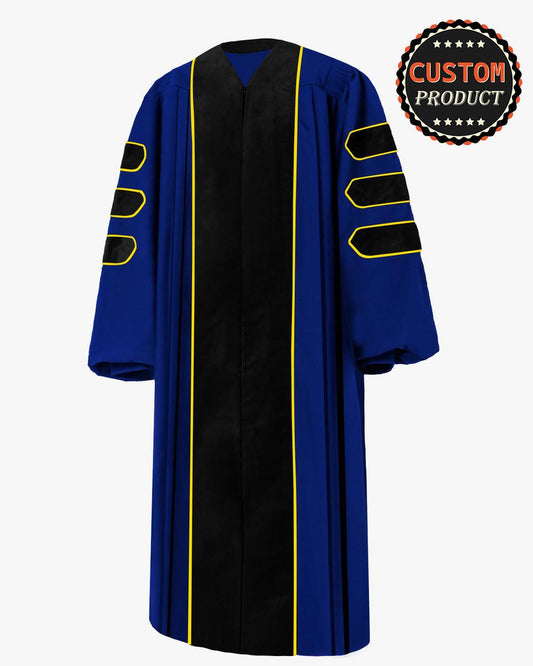 Custom Deluxe Doctoral Gown - Graduation Gown 