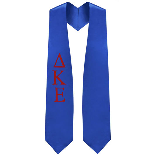 Delta Kappa Epsilon Greek Lettered Stole - Graduation Gown 