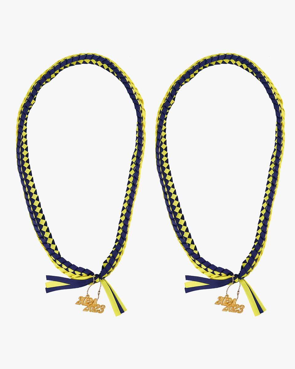 Graduation Braided Ribbon Lei with 2024 Year Charm - Graduation Seller