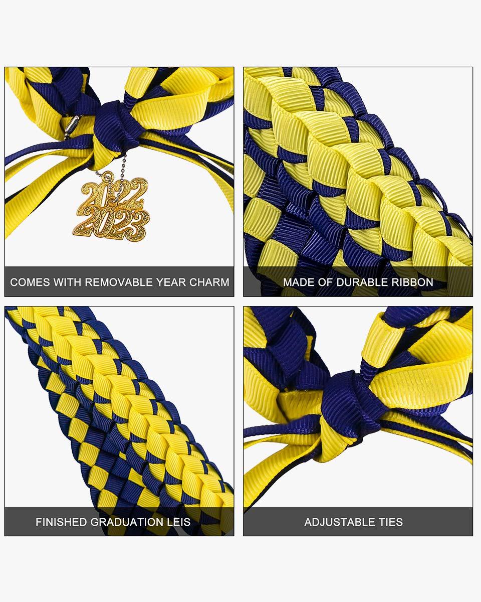 Graduation Braided Ribbon Lei with 2024 Year Charm - Graduation Seller