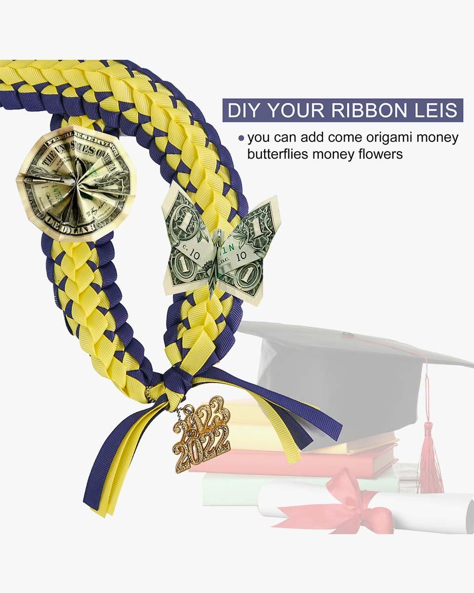 Graduation Braided Ribbon Lei with 2024 Year Charm - Graduation Seller