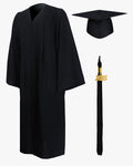 High School Premium Matte Graduation Cap, Gown, Tassel & Stole Package - Graduation Gown 