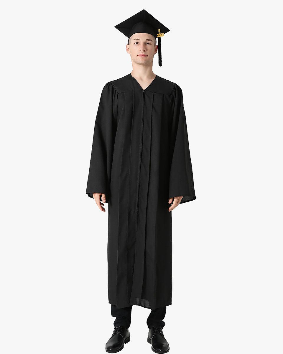 High School Premium Matte Graduation Cap, Gown, Tassel & Stole Package - Graduation Gown 