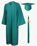 High School Premium Matte Graduation Cap, Gown, Tassel & Stole Package - Graduation Gown 