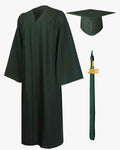 High School Premium Matte Graduation Cap, Gown, Tassel & Stole Package - Graduation Gown 
