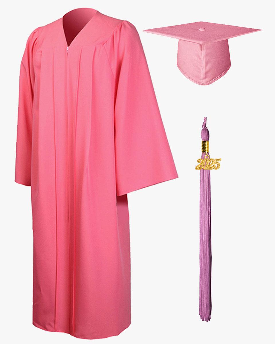 High School Premium Matte Graduation Cap, Gown, Tassel & Stole Package - Graduation Gown 