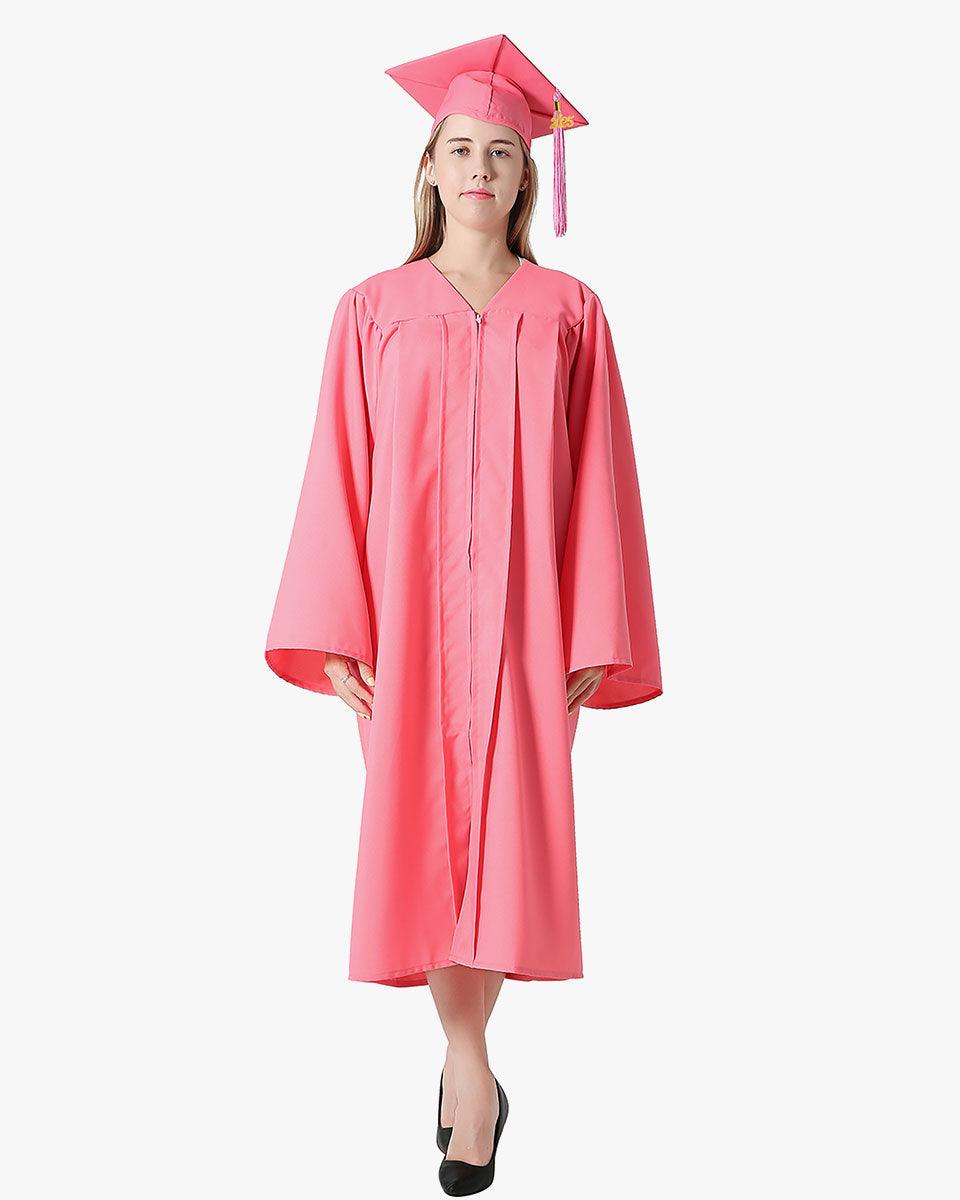 High School Premium Matte Graduation Cap, Gown, Tassel & Stole Package - Graduation Gown 