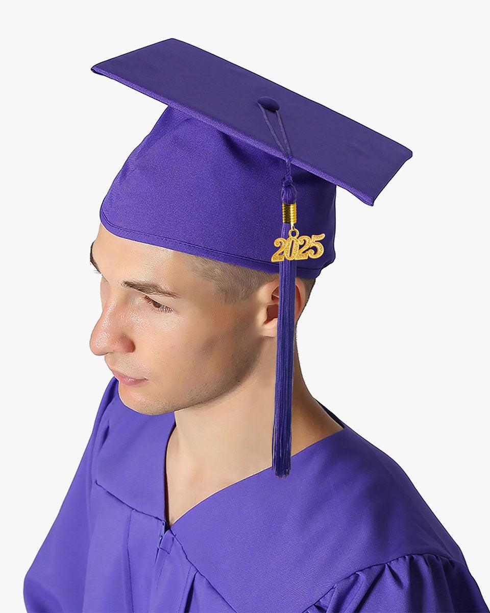 High School Premium Matte Graduation Cap, Gown, Tassel & Stole Package - Graduation Gown 