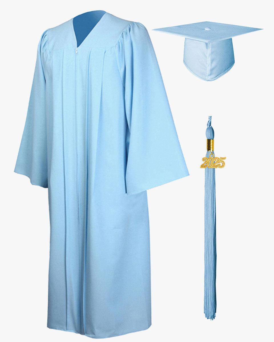 High School Premium Matte Graduation Cap, Gown, Tassel & Stole Package - Graduation Gown 