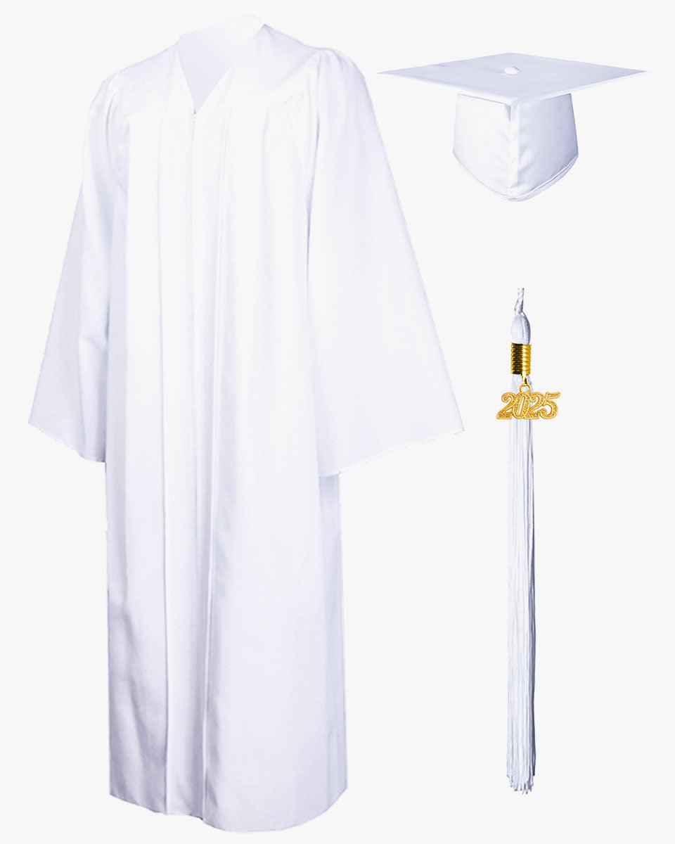 High School Premium Matte Graduation Cap, Gown, Tassel & Stole Package - Graduation Gown 