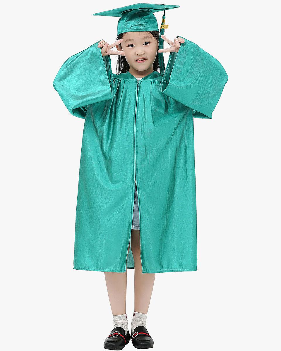Shiny Kindergarten Cap, Gown & Tassel Package - 13 Colors Available - Graduation Gown 