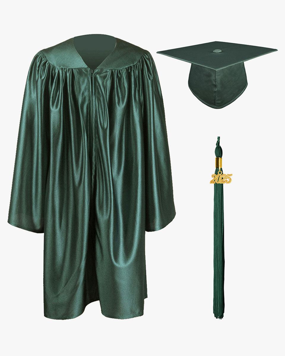 Shiny Kindergarten Cap, Gown & Tassel Package - 13 Colors Available - Graduation Gown 