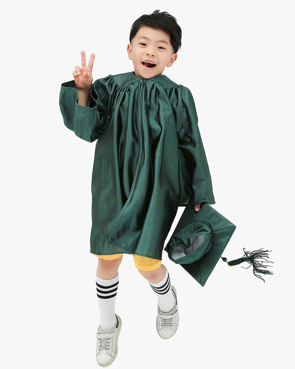 Shiny Kindergarten Cap, Gown & Tassel Package - 13 Colors Available - Graduation Gown 