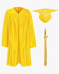 Shiny Kindergarten Cap, Gown & Tassel Package - 13 Colors Available - Graduation Gown 