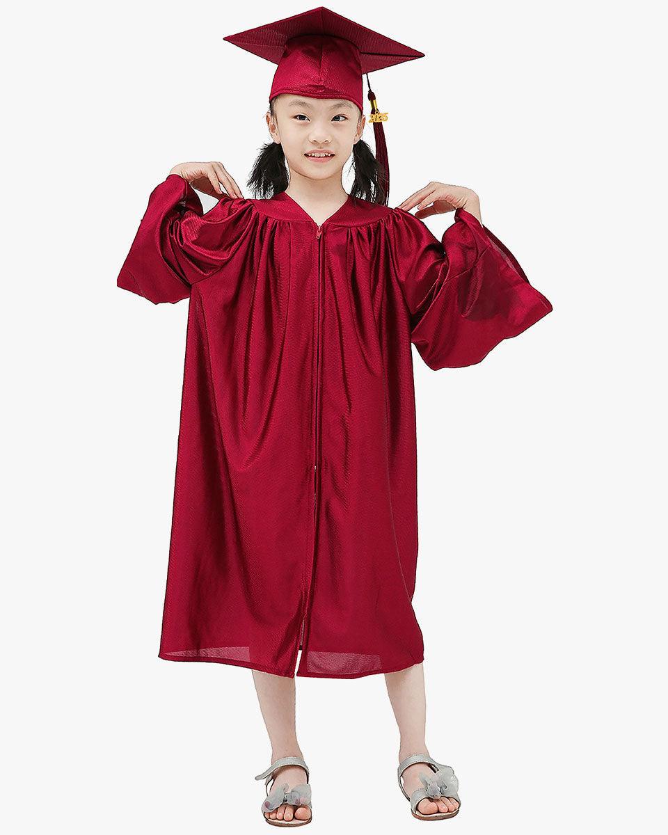 Shiny Kindergarten Cap, Gown & Tassel Package - 13 Colors Available - Graduation Gown 