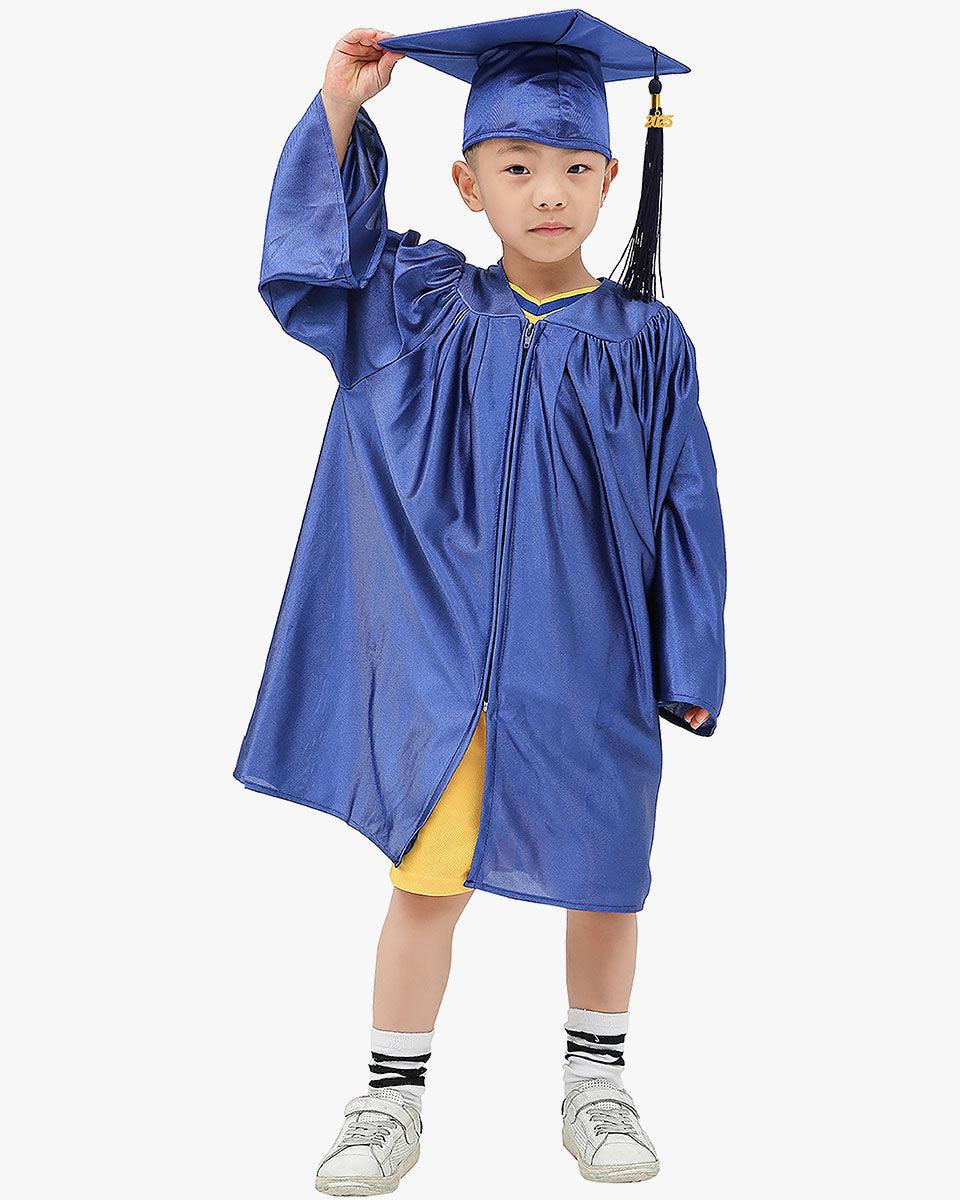 Shiny Kindergarten Cap, Gown & Tassel Package - 13 Colors Available - Graduation Gown 