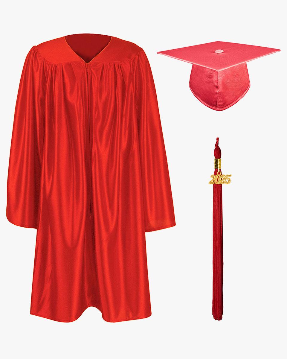 Shiny Kindergarten Cap, Gown & Tassel Package - 13 Colors Available - Graduation Gown 