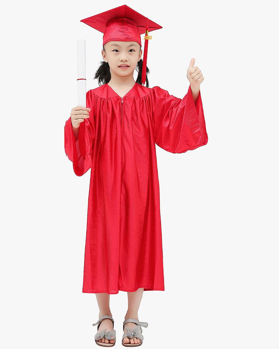 Shiny Kindergarten Cap, Gown & Tassel Package - 13 Colors Available - Graduation Gown 