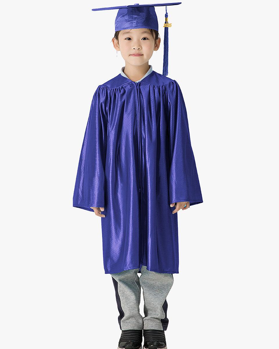 Shiny Kindergarten Cap, Gown & Tassel Package - 13 Colors Available - Graduation Gown 