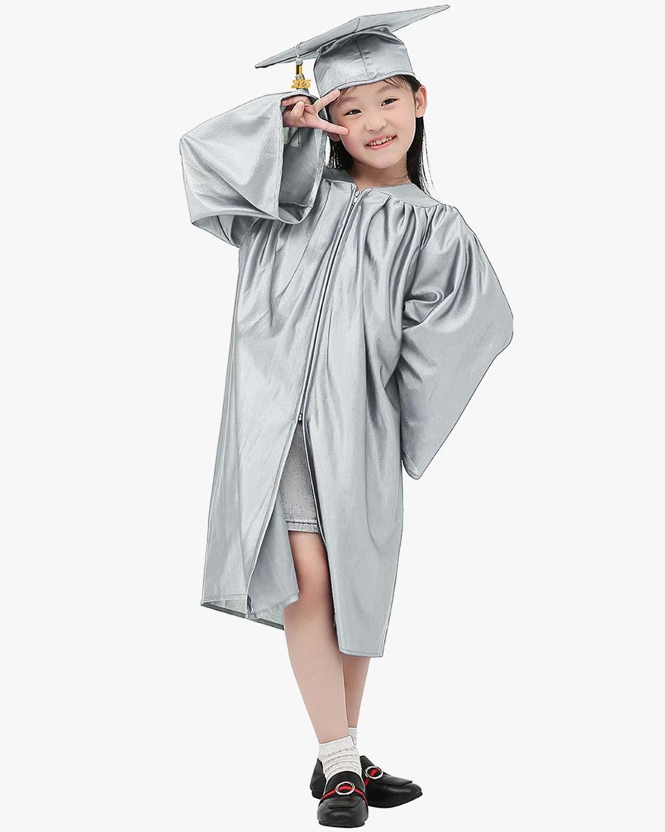 Shiny Kindergarten Cap, Gown & Tassel Package - 13 Colors Available - Graduation Gown 