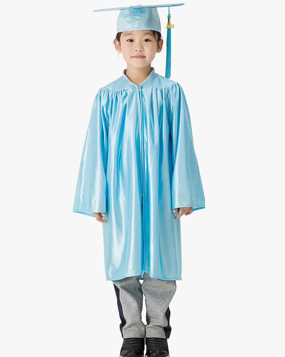 Shiny Kindergarten Cap, Gown & Tassel Package - 13 Colors Available - Graduation Gown 